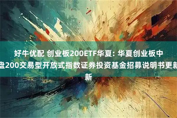 好牛优配 创业板200ETF华夏: 华夏创业板中盘200交易型开放式指数证券投资基金招募说明书更新